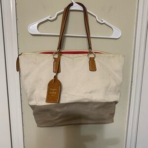 Dooney & Bourke Cream and Tan Tote Bag
